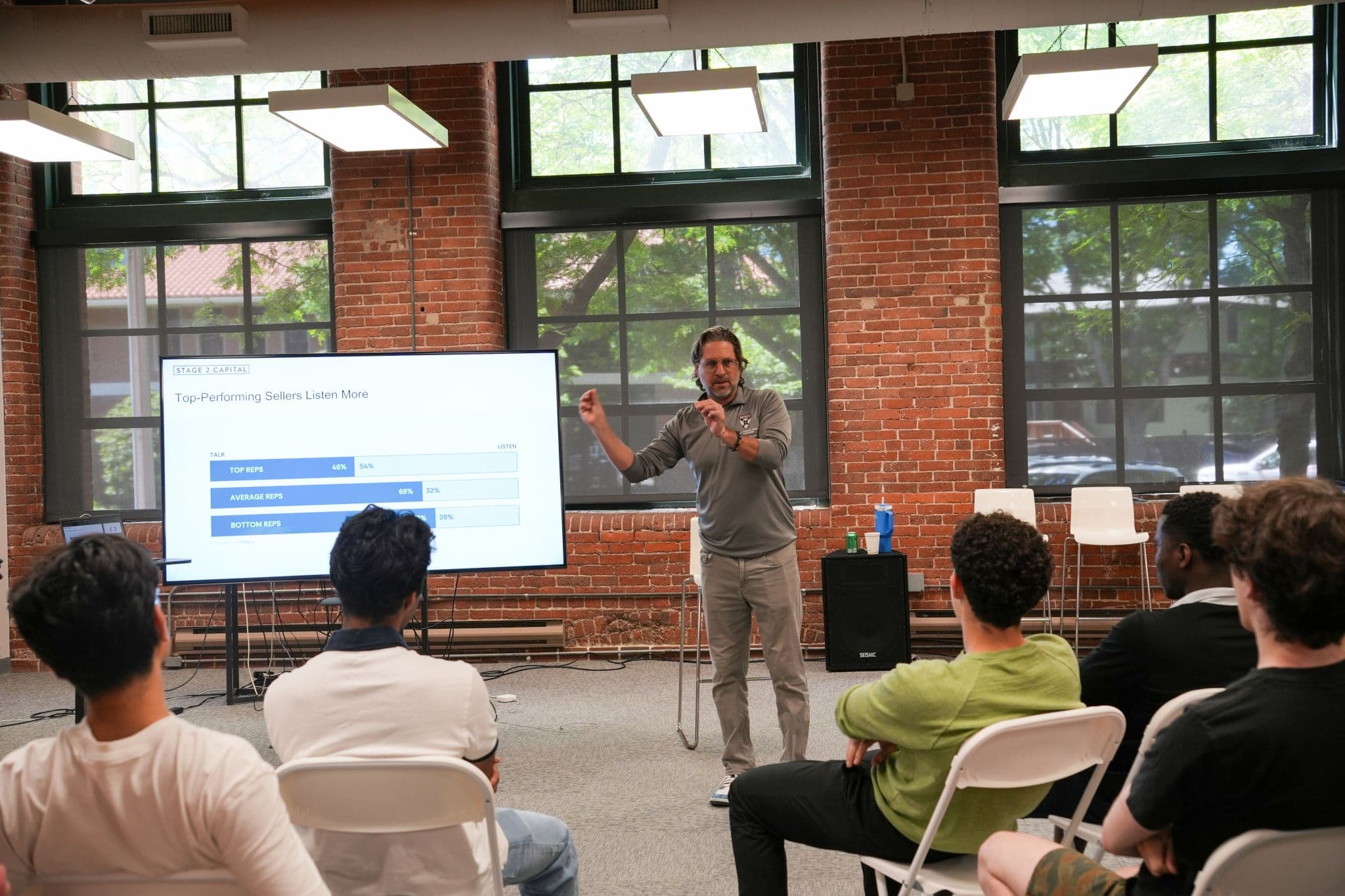 Mark Roberge speaking to the cohort